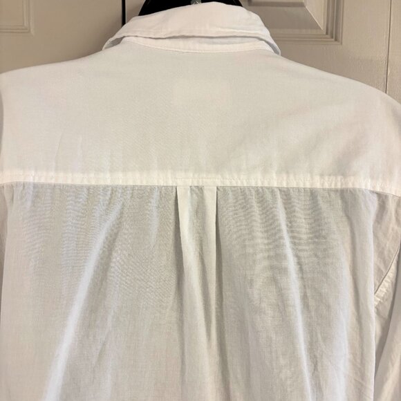 Oversized White Button-Down Shirt Dress S - Picture 8 of 12